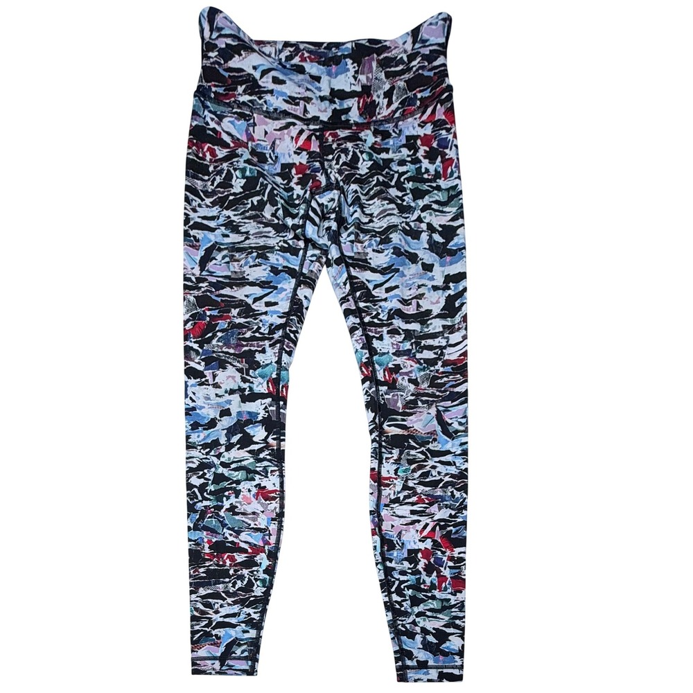 Lululemon Poster Resurrected Multi High Rise Leggings 28" Abstract Size 6 T9